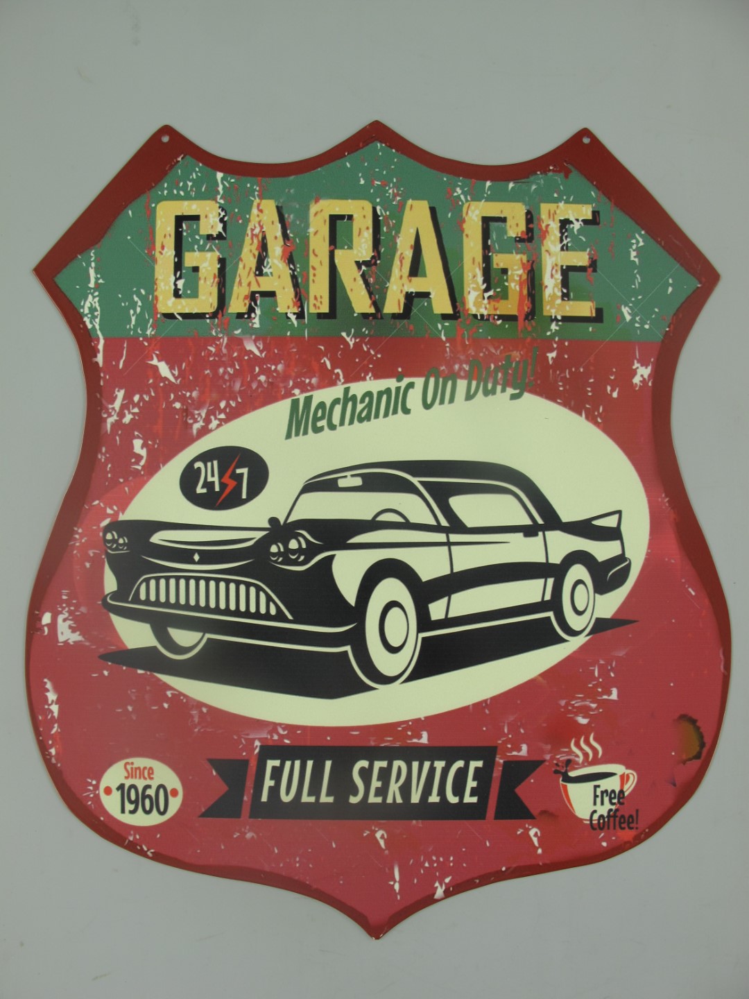 Vintage Metallschild Garage  Retro Blechschilder für Autowerkstatt 2