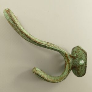 Patinierter Wandhaken Grüner Gußeisen Garderobenhaken Antik