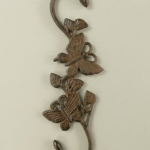 Rustikaler Wandhaken Dekorativer Kleiderhaken mit Schmetterlingsmotiv