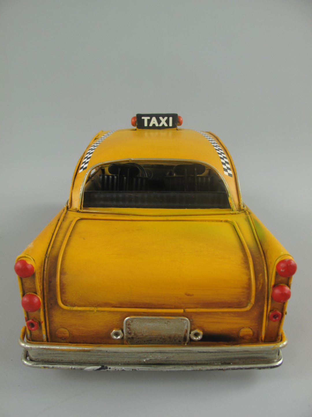 Antikes Blechauto Gelbes New Yorker Taxi Modell als Sammlerstück 6