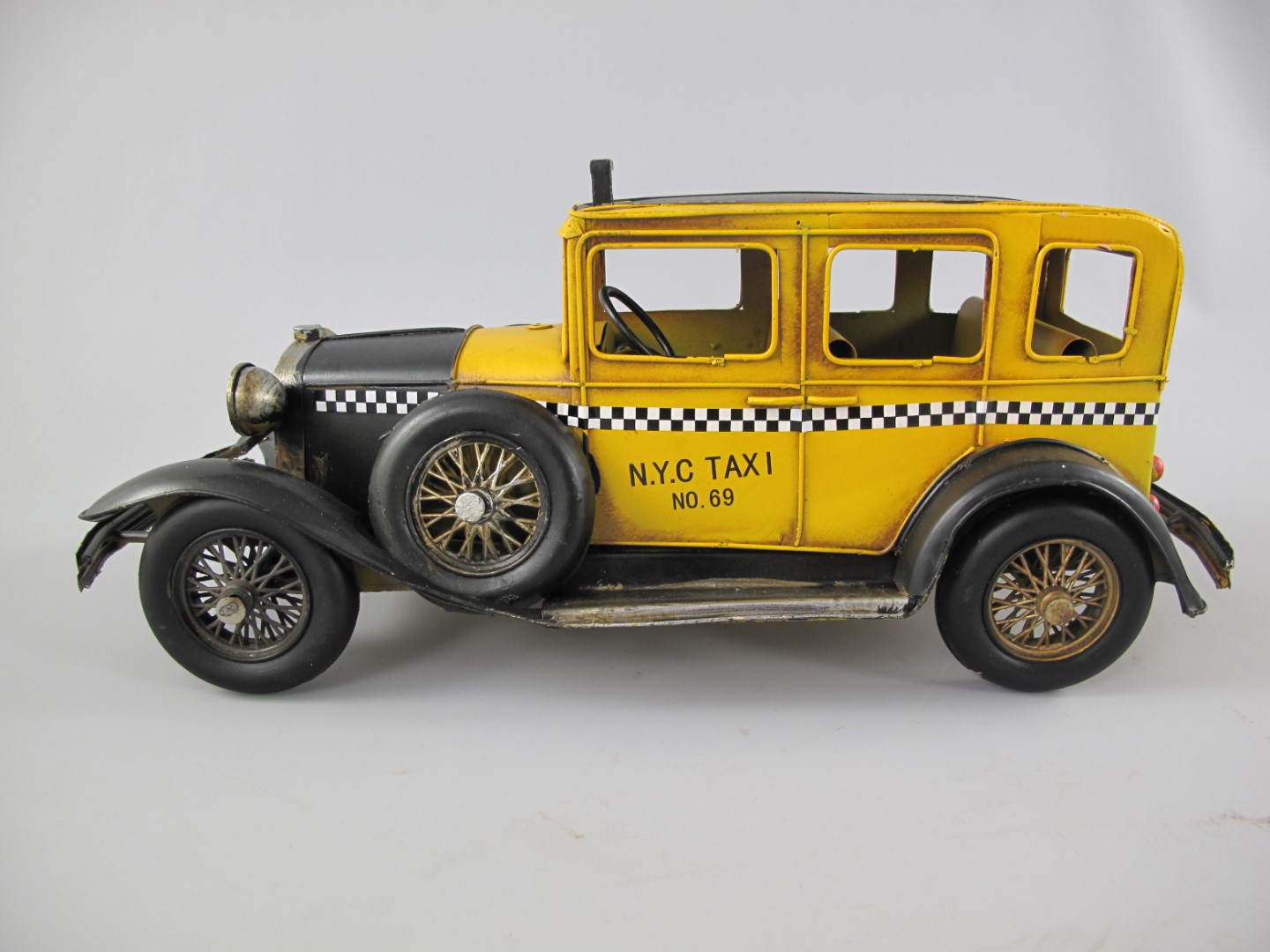 Antikes Blechauto Klassisches New Yorker Taxi Modell 6