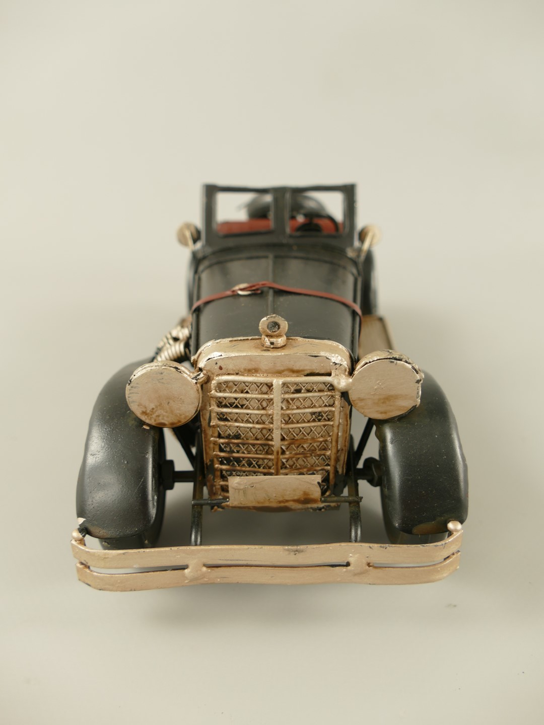 Antikes Blechauto Schwarz Klassisches Modellauto 1920er 1930er Sammlerobjekt 5
