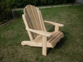Gartenmöbel, Stuhl in Weiss aus  unbehandeltem Erlenholz
