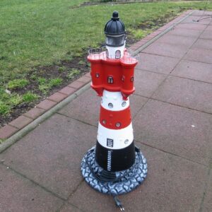 Deko – Leuchtturm Roter Sand Beleuchtet 117 cm