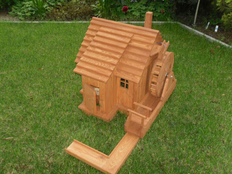Wassermühle Modellbausatz Aus Holz Zum Bemalen | 3D Puzzle Für Kinder Mit Farben & Pinsel