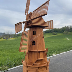 XXL Solar-Windmühle für Ihren Garten Achteck 215cm gross