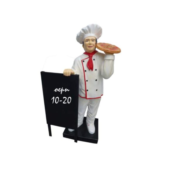 Figurine Déco Mignonne De Chef Cuisinier - Statuette En Résine Pour Cuisine Ou Collection
